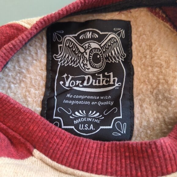 Von Dutch Sweatshirt Sparkplug Artist In Machine Age Mens Medium Y2K Crewneck - Picture 7 of 8